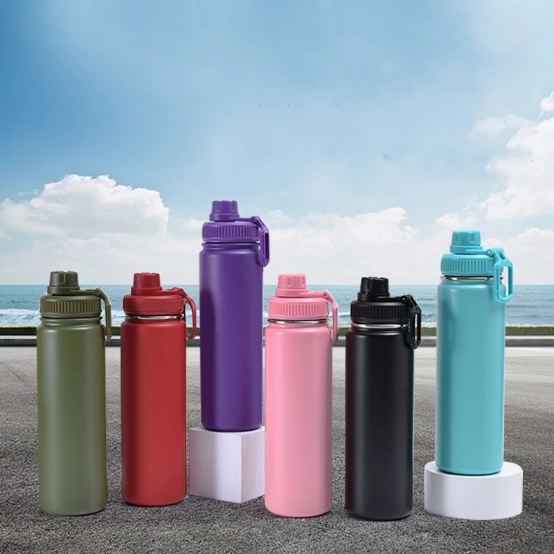 64/40/32oz Insulated Water Cup Sports Bottle Water Bottles Stainless Steel Pure Titanium Vacuum Portable Leakproof Outdoor Cup