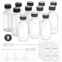 Glass Bottles With Caps,Wellness Shot Bottles Sample Bottles for Bourbon Whiskey,liquor,Potion,Oils,Tincture,Hot Sauce,Juice