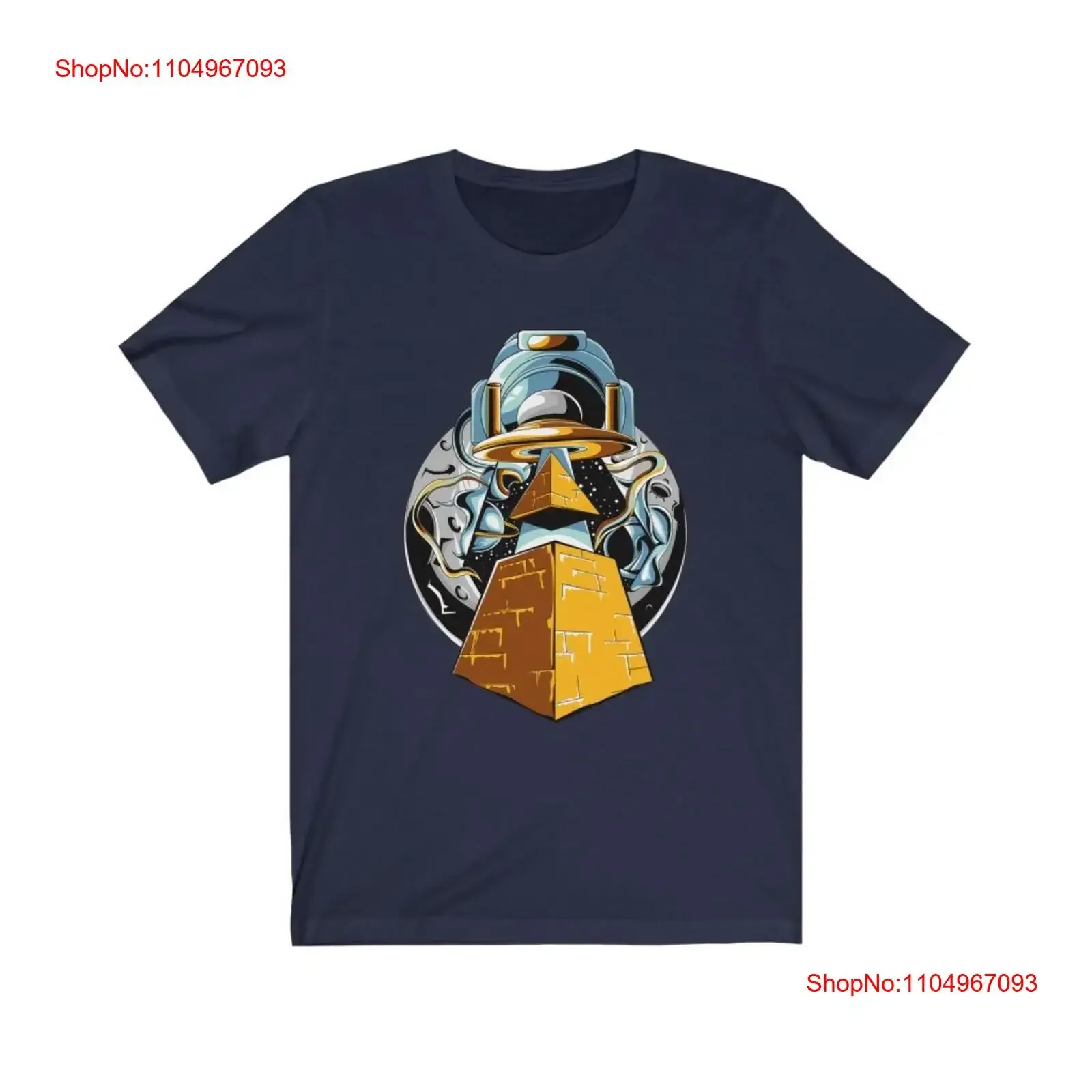 

Ancient Pyramid UFO Psychedelic T Shirt Trippy in Assorted Color Options for Loved Ones vintage Washed Unisex homme
