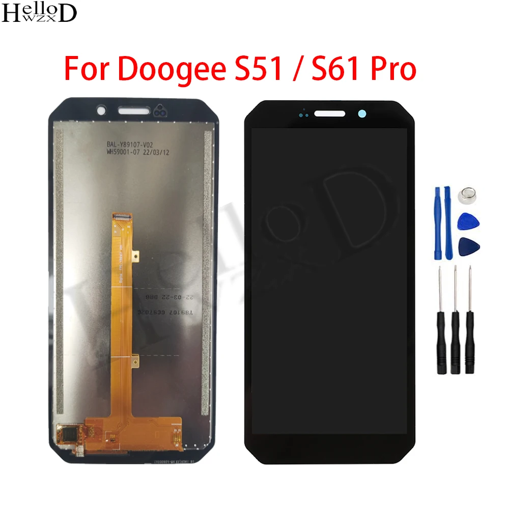 

6.0" New LCD Screen For Doogee S51 S61 Pro LCD Display Touch Screen Digitizer Sensor Panel Assembly Replacement