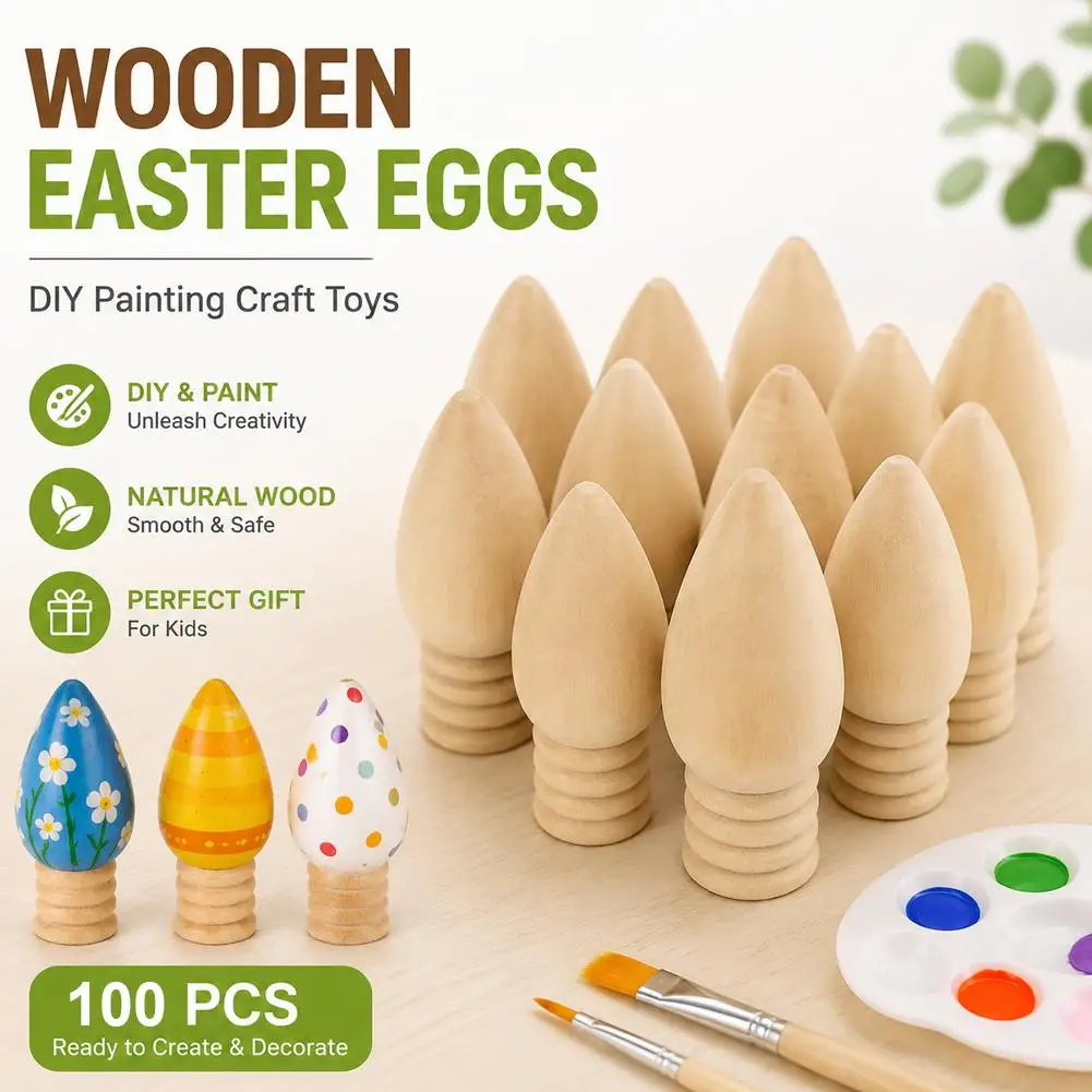 10Pcs Wooden Peg Dolls Blank Unpainted Natural Hardwood Bodies DIY Painting Wood Craft Figures Kids Toy Waldorf Montessori Decor