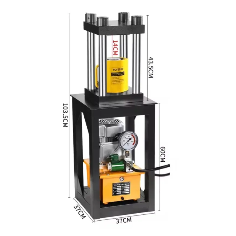 Factory Direct 2026 32 tons hydraulic press gold and silver jewelry, press, hydraulic jack four-column cake pressing sample test