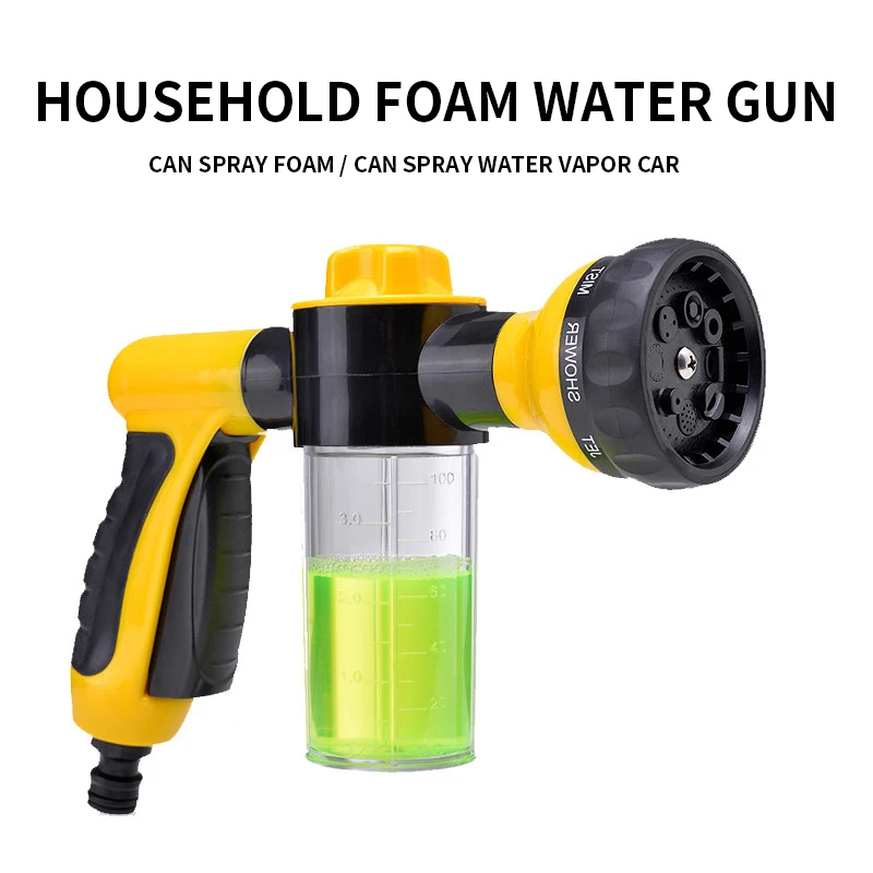 

Automatic Foam Water Gun High Pressure Nozzle Jet Car Washer 100ml Spray Cleaning Multifunctional Garden Hose Cleaning Tool