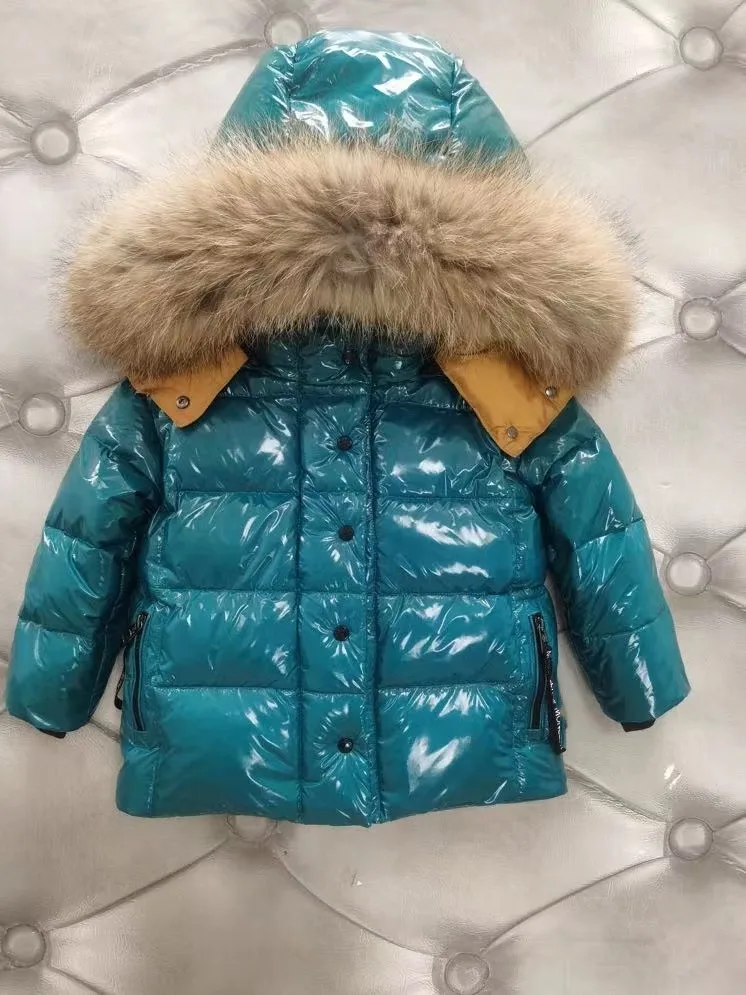 85cm-145cm 2022 winter down jacket children\'s parka girl down jackets child short thicken outerwear boy long duck down jackets