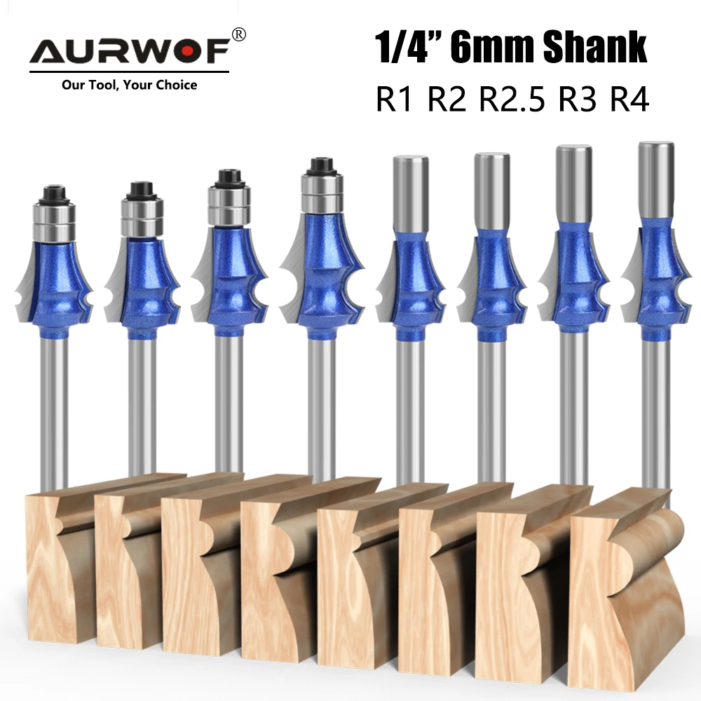 

AURWOF 6mm 1/4 Shank High-quality Tungsten Carbide Drawing Line Router Bit Set For Woodworking Milling Cutter H06092 H07092