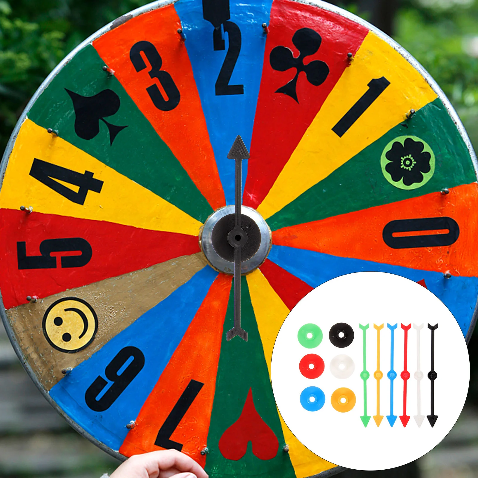 6 Pcs Whiteboard Arrows Spinners Rotating Plastic Pointer Digital Turntable DIY Accessories Toy Games