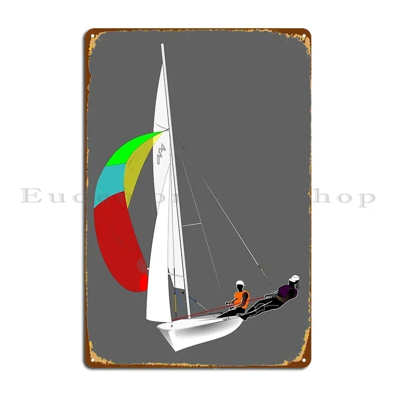 420 Sailing Dinghy 02 Metal Sign Iron Mural Wall Decor Cinema Custom Tin Sign Poster