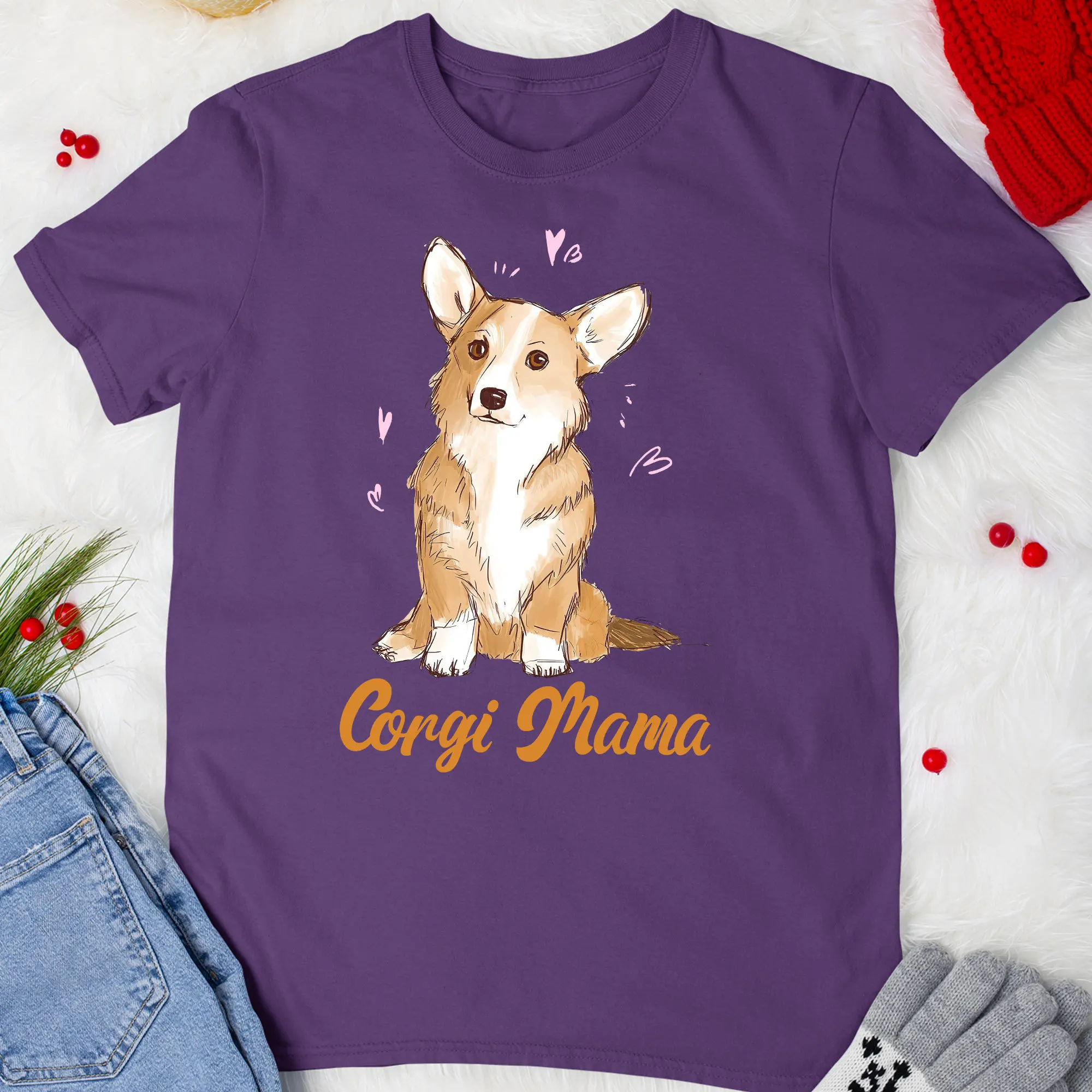 Футболка с изображением собаки и мамы на день матери, милые владельцы корги и мамы для девочек и женщин