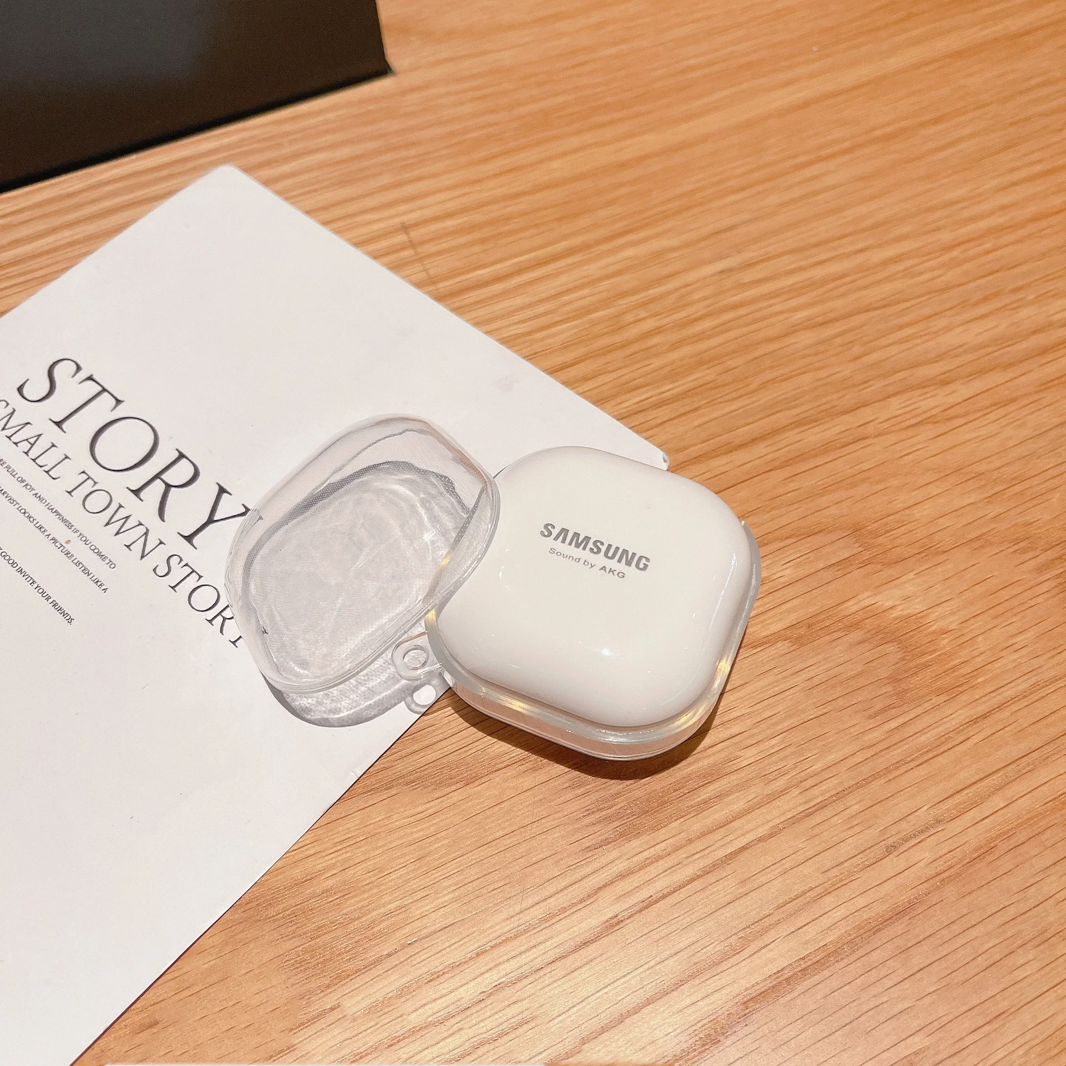 For Samsung Galaxy Buds Live 2 Pro 2 FE Case Simple and transparent TPU Earphone Case Accessories Cover