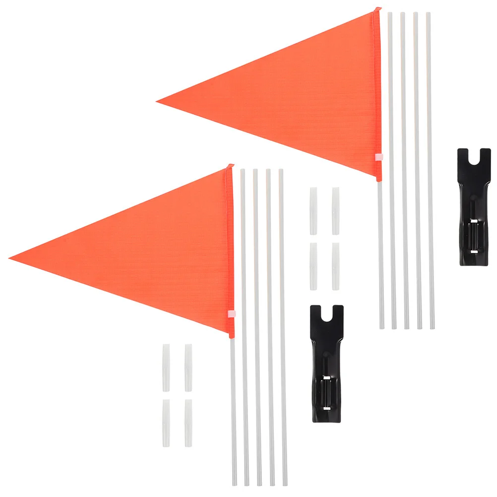 

2 set Bike Pole Lightweight Rear Mount Clamp Easy Install Outdoor Cycling Safety Flag Decor Portable Bicycle Warning Flag Kit