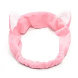 Cute Spa Headband For Washing Face Makeup Headband Skin Care Headband Cat Ears Headband For Facial Women Girls Hair Accessories