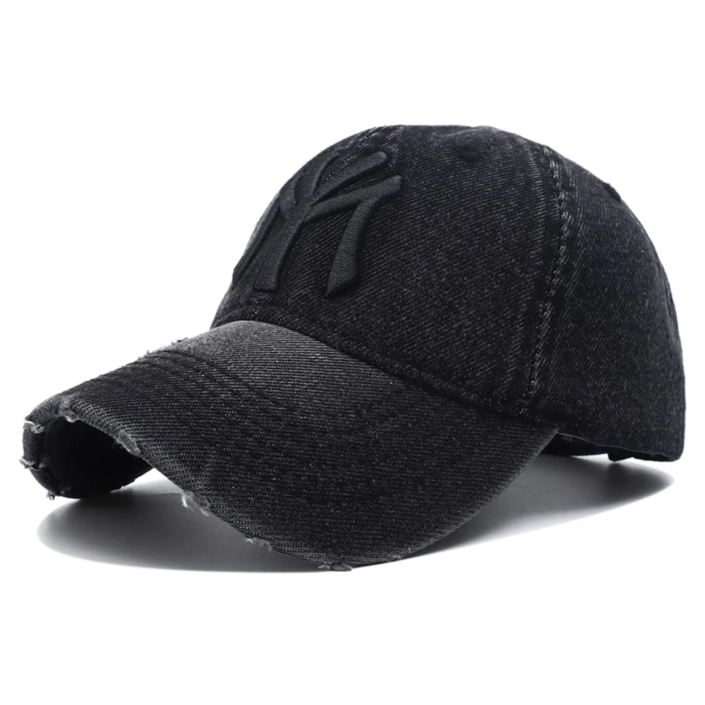Hoge Kwaliteit MIJN Geborduurde Gewassen Denim Baseball Cap voor Mannen Vrouwen Cowboy Zonnebrandcrème Hoed Y2k Vader Snapback Hoeden Gorras Hombre