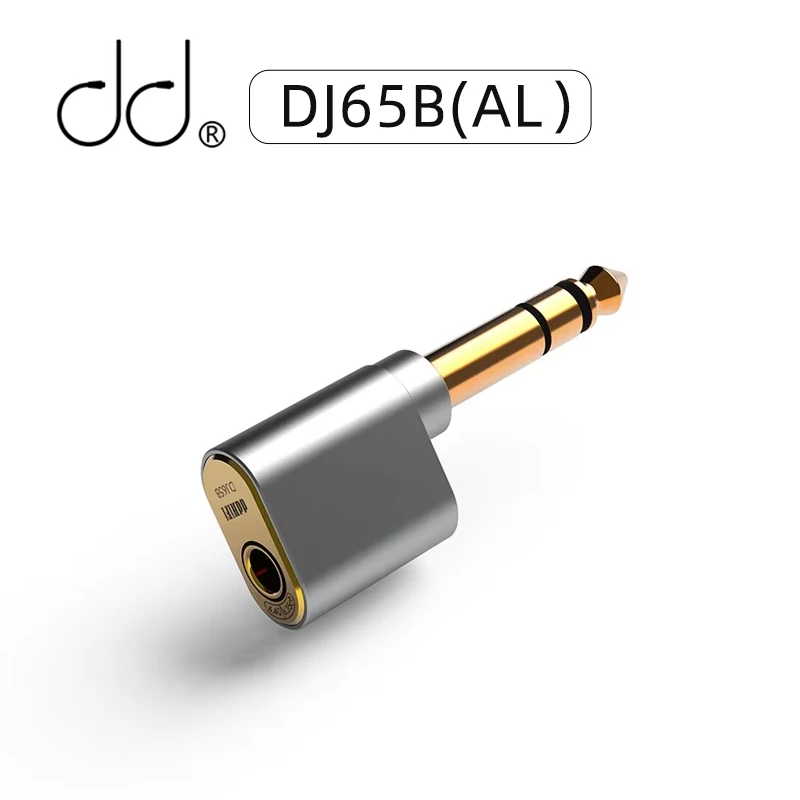 DD ddHiFi DJ65B (AL) Adaptador de áudio macho de 6,35 mm para 4,4 mm fêmea para dispositivos amplificadores de mesa com porta de saída de 6,35 mm