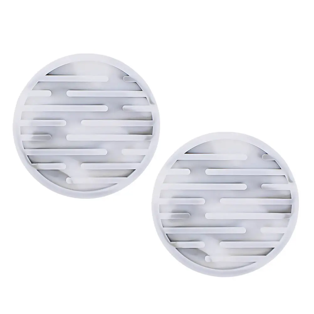 

2Pcs Silicone Cup Pads Thickened Striped Round Heat Insulation Anti-Skid Coasters for Home Restaurant Hotel Use