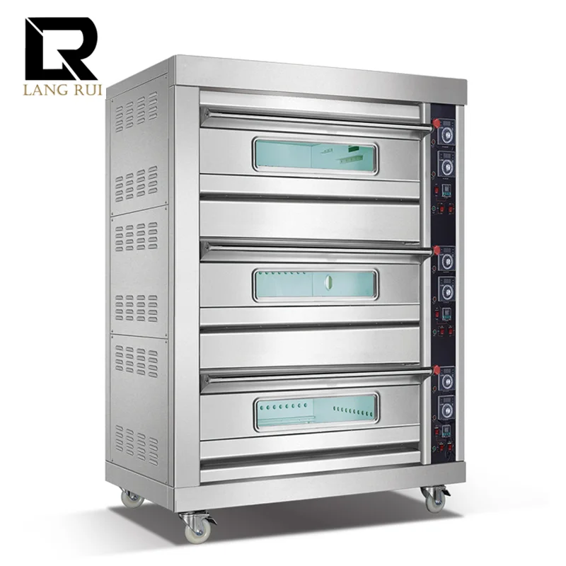 

Commercial Deck Bakery Baking 3 Decks Oven With Steam