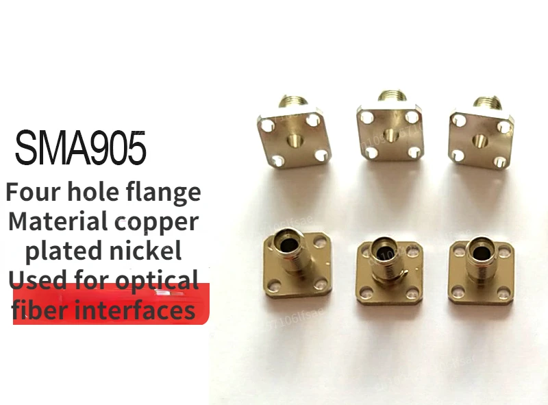 

2pcs SMA905 Socket Four-hole Flange SMA Flange Adapter Interface Optical Instrumentation Hole Provides Customization
