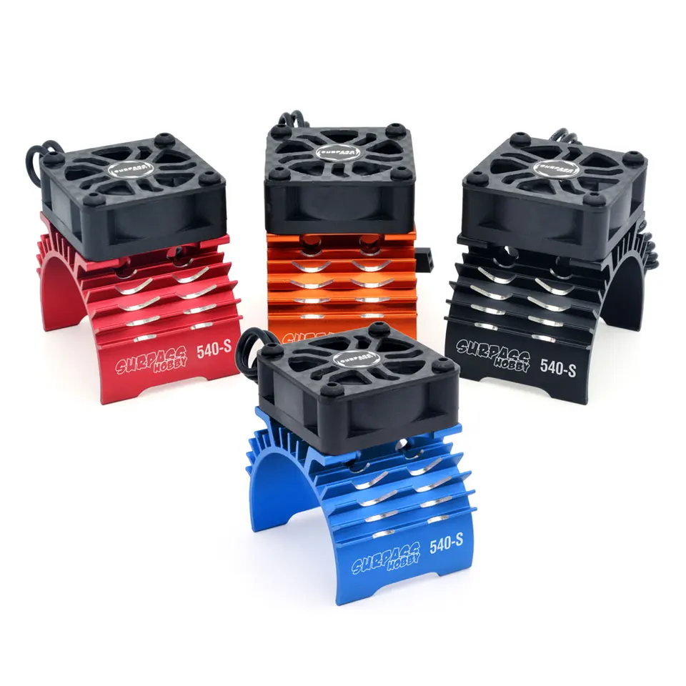 Ventilador Con Disipador Para Motor RC – Sensor Térmico Para 540/550/3650/3660, Rojo, Se Activa A 40°C, Lybunair