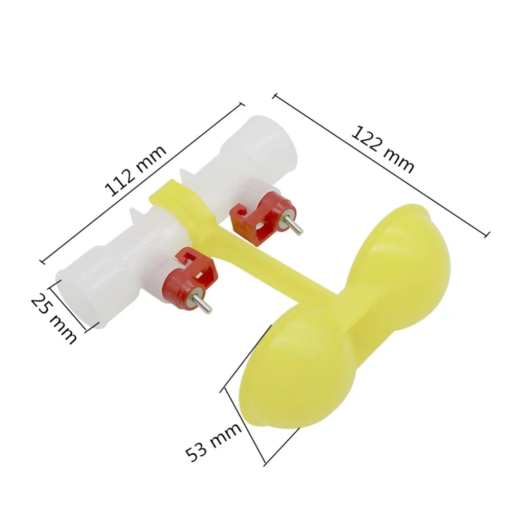 10 pcs Chicken drinking fountain Double Hanging Cup Ball nipple drinkers 25cm Chicken equipment wholesale Quail feeders