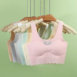 Teenage Girls' ice Silk Seamless Bra Comfortable Underwear For Junior And High School Girls Undergarment For Girls In Puberty