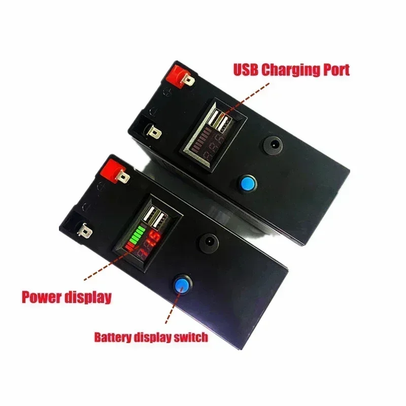 2025 Verbesserter LiFePO4-Lithium-Akku, 12 V, 120 Ah, tragbarer wiederaufladbarer Akku, integrierter 5 V 2,1 A USB-Power-Display-Port-Aufladung