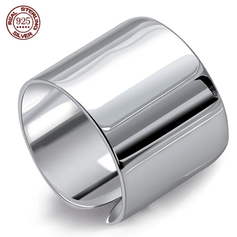 

2024 New S925 Silver vintage handmade ring simple smooth ring ring for men and women couples ring jewelry gift