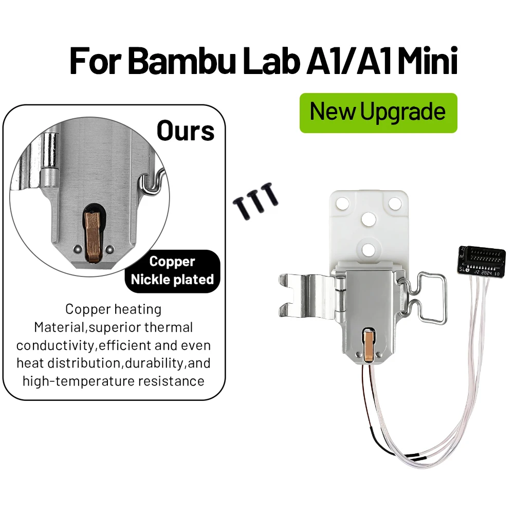 

Модернизированный нагревательный элемент для Bambu Lab A1, высокотемпературный, с аксессуарами для крепления Bambulab A1 Mini Hotend
