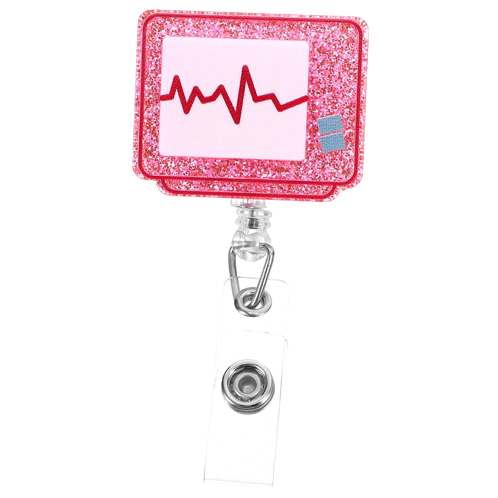 

Badge Reel Portable Nurse Medical Clip Retractable ID Holder Keychain Chest Pocket Buckle Tag Storage Solution