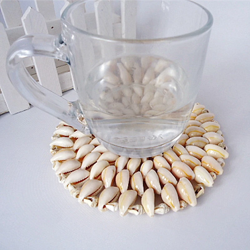 Creative Shell Round Placemat Insulation Pad Household Cup Pad Mats Coaster Coffee Mugs Pads Kitchen Tableware Mat Ornaments