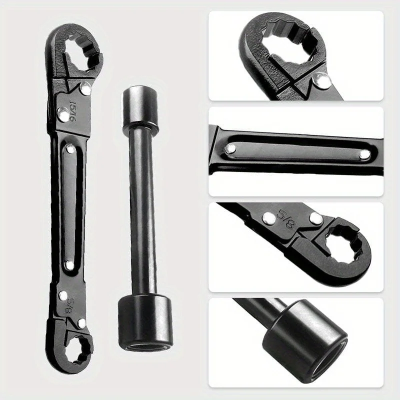 1/2-teiliger Professioneller Winkelstoppschlüssel-Set, Multifunktionales Klempner-Reparaturwerkzeug – Detail 4