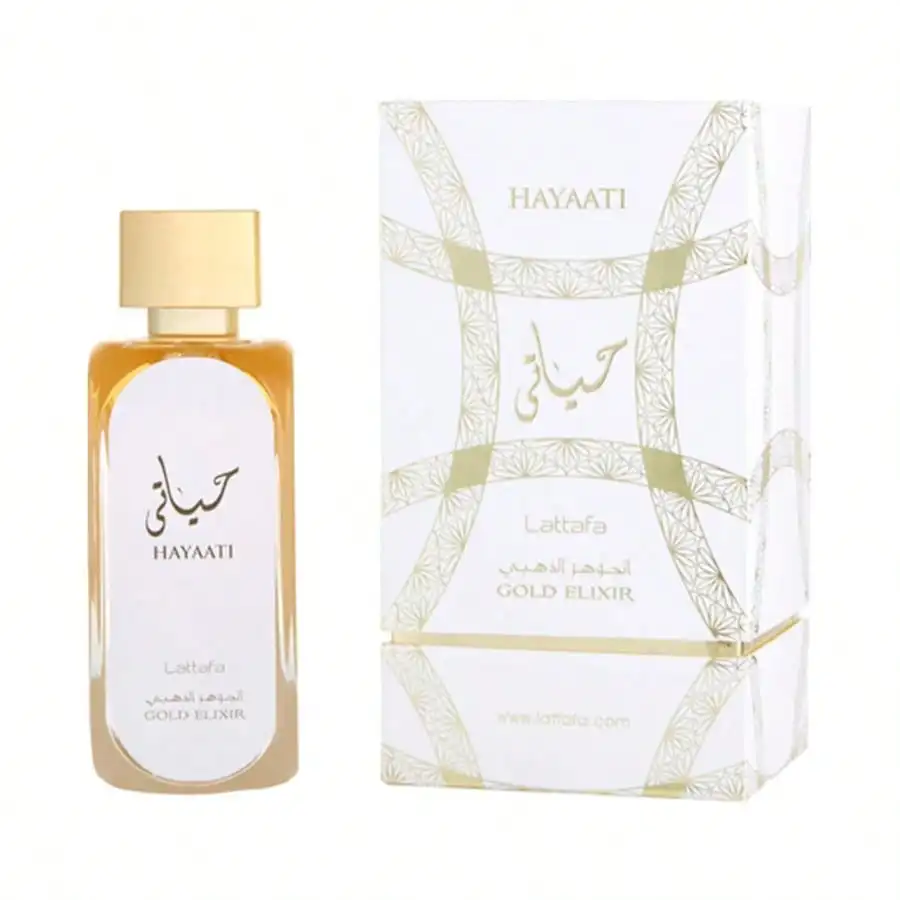 Hayaati Gold Elixir men Eau De Parfum Spray 100ml Amber Woody Fragrance Men's Perfume Authentic Original Long-Lasting Scent