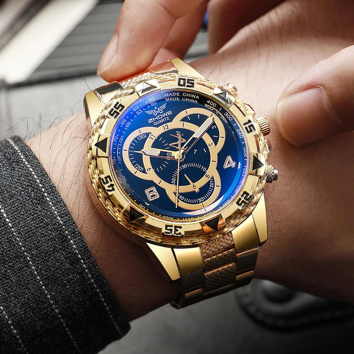 Luxury Large Dial Men Business Watches Fashion Male Analog Quartz Wristwatch Reloj Hombre