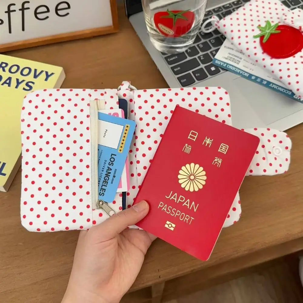 

Purse Multifunctional Passport Bag Tomato Airplane Check-in Travel Wallet Card Case Ticket Holder Passport Clip Passport Cover