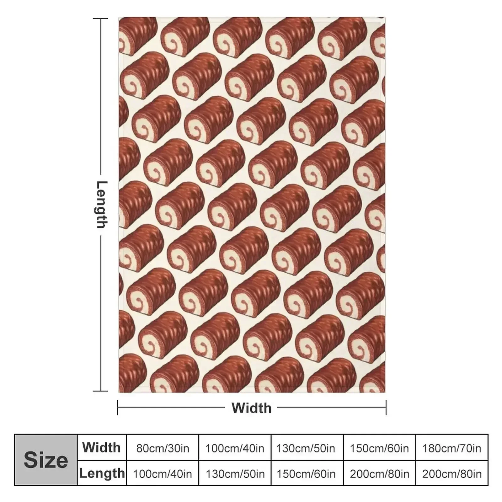 Chocolate Swiss Roll Cake Pattern Throw Blanket anime Vintage For Decorative Sofa warm for winter Blankets
