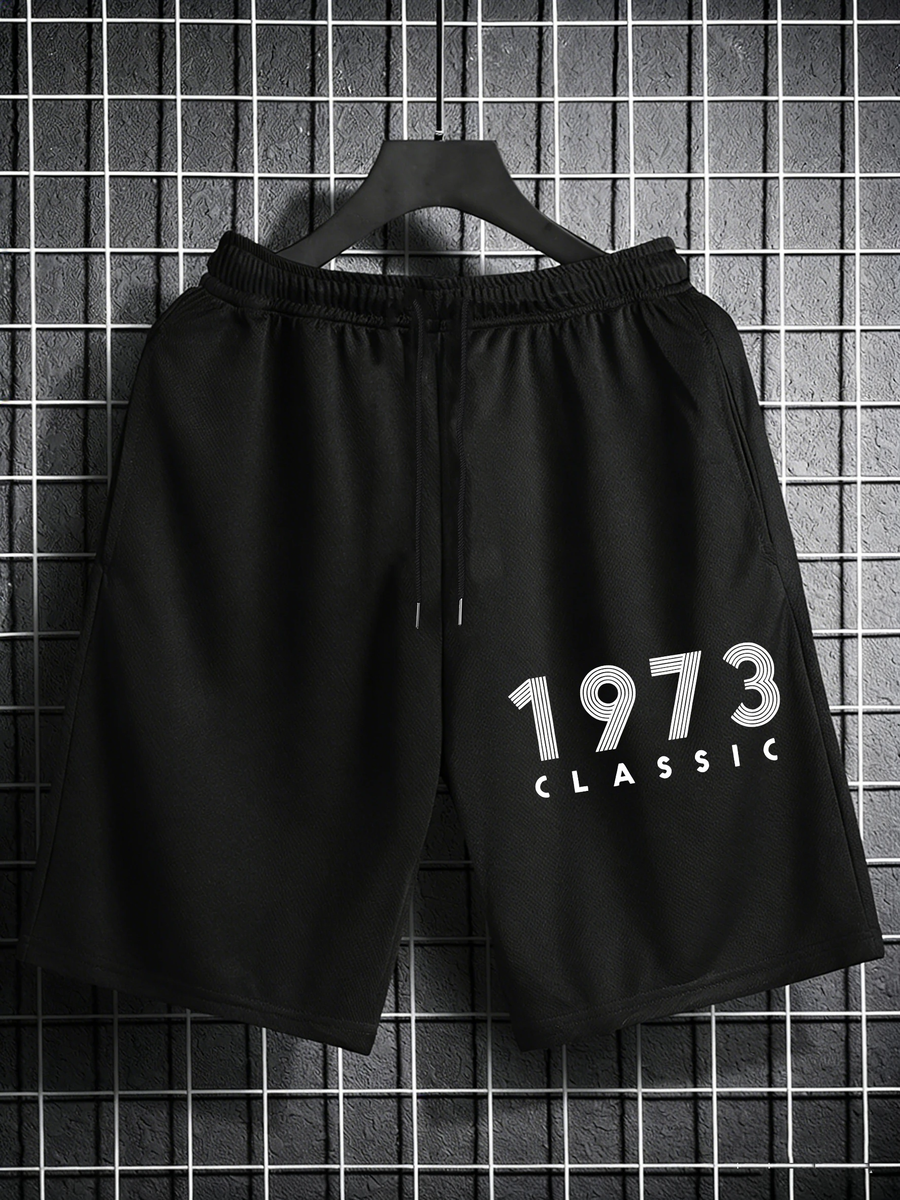 

Мужские шорты классического кроя с эластичной талией, модные уличные брюки с широкими штанинами на шнурке, спортивные штаны для зала, летние плавки (модель 1973 года)