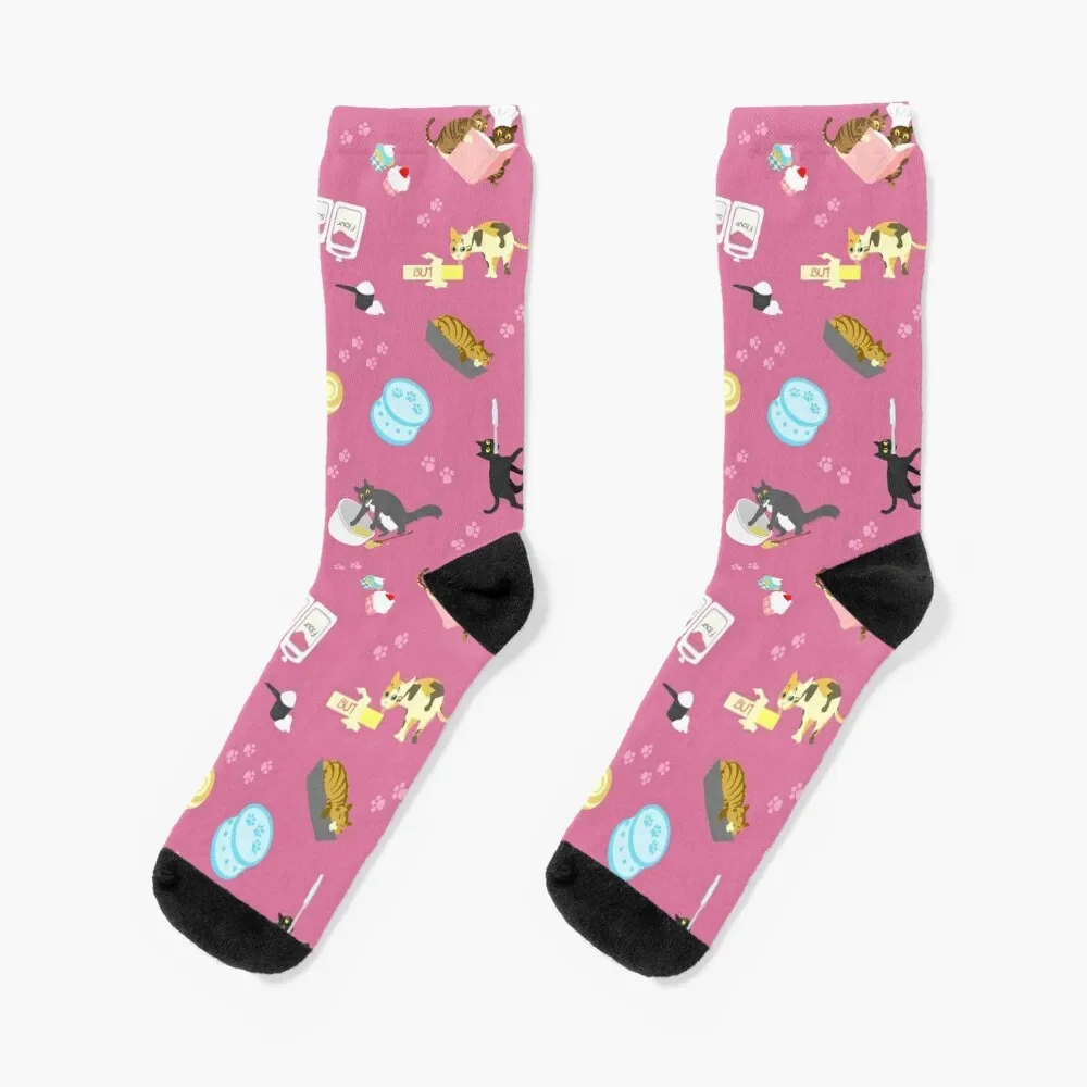 

Cats Baking Cakes and other Sweets, in Pink Socks FASHION designer brand Boy Child Socks Women's