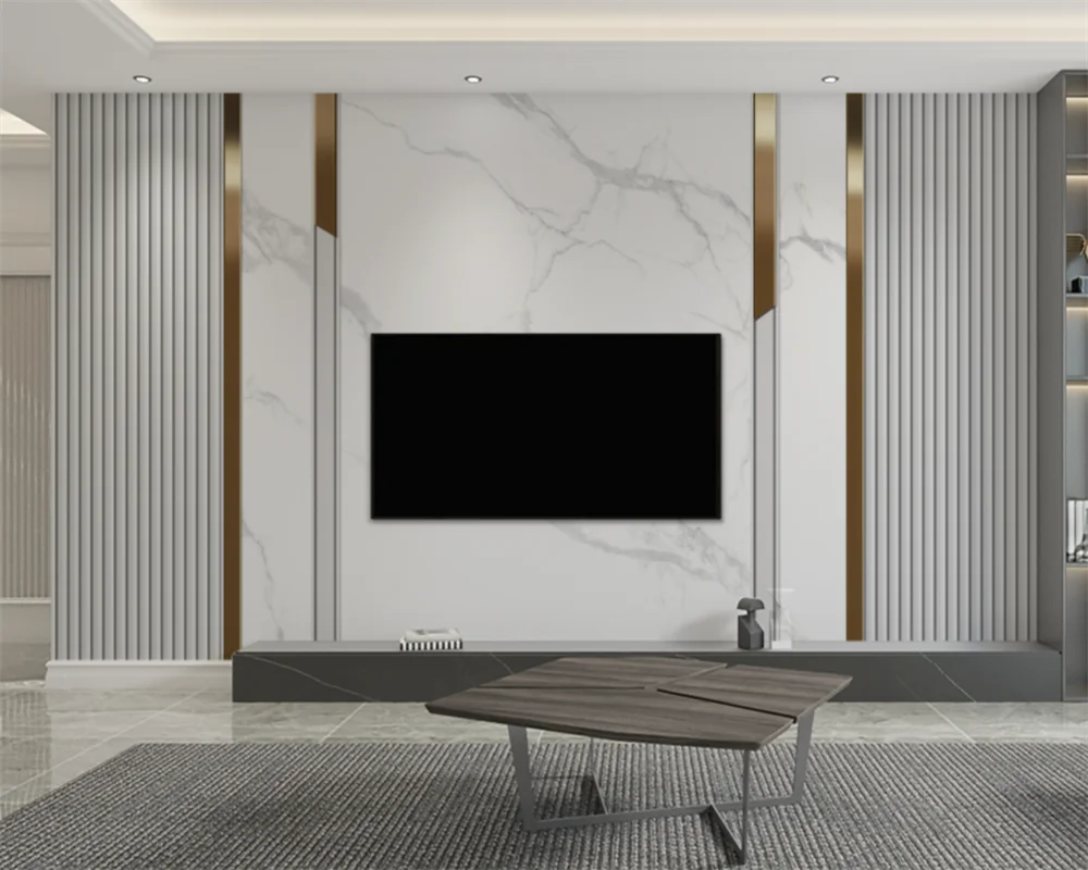 

Beibehang индивидуальный современный ТВ-фон для гостиной, дивана, спальни, имитация керамической плитки, решетка, мраморные обои papier peint