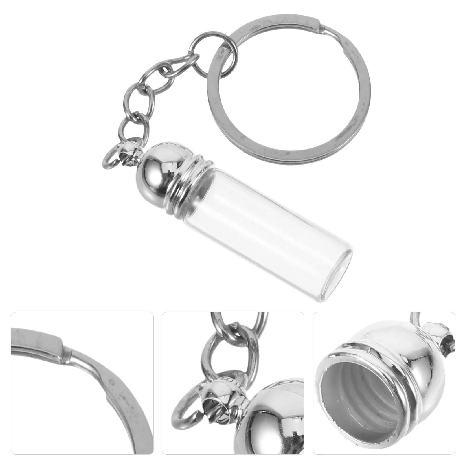 Carabiner Pocket Hug Token Bottle Keychain Lip Balm Pendant Backpack Cork Glass Travel Wallets