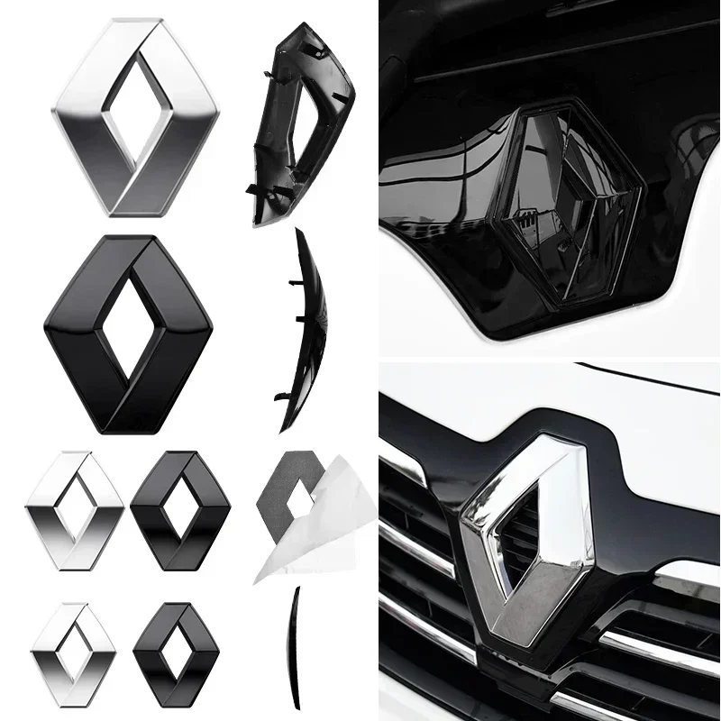 3D Logo Badge Car Front Grille Emblem Rear Trunk Sticker For Renault ZOE Austral Kardian Rafale Kangoo Arkana Clio Koleos Megane view 2