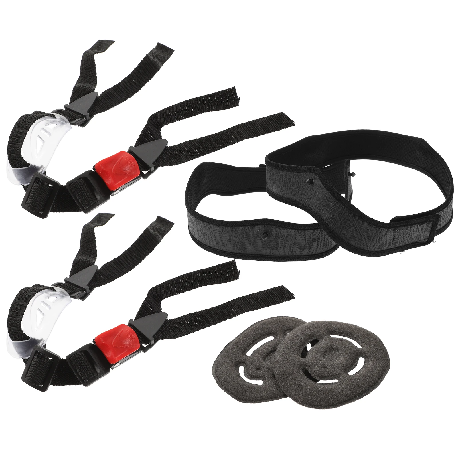 

2 Sets Safety Liner Hard Hat Accessories Rubber Nylon ABS Chin Straps Sweatband Protector Bumper Insert Durability Impact