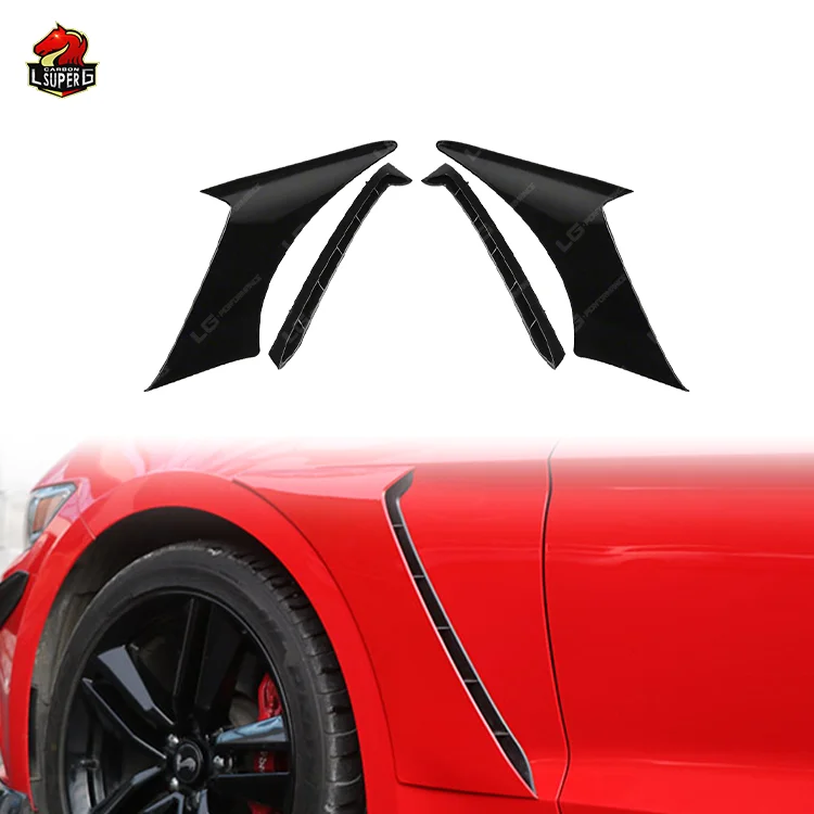 GT-Style GT350-Style Carbon Fiber Fender Vents for Ford Mustang 2015-2023 Auto Car Modification