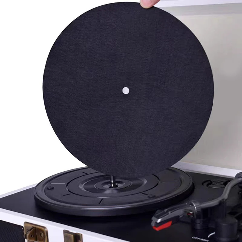 【Y】1/3Pcs 7/10/12inch Felt Turntable Platter Vinyl Record Pad Anti-Static Anti-slip Protection Mat For LP Vinyl Record Players