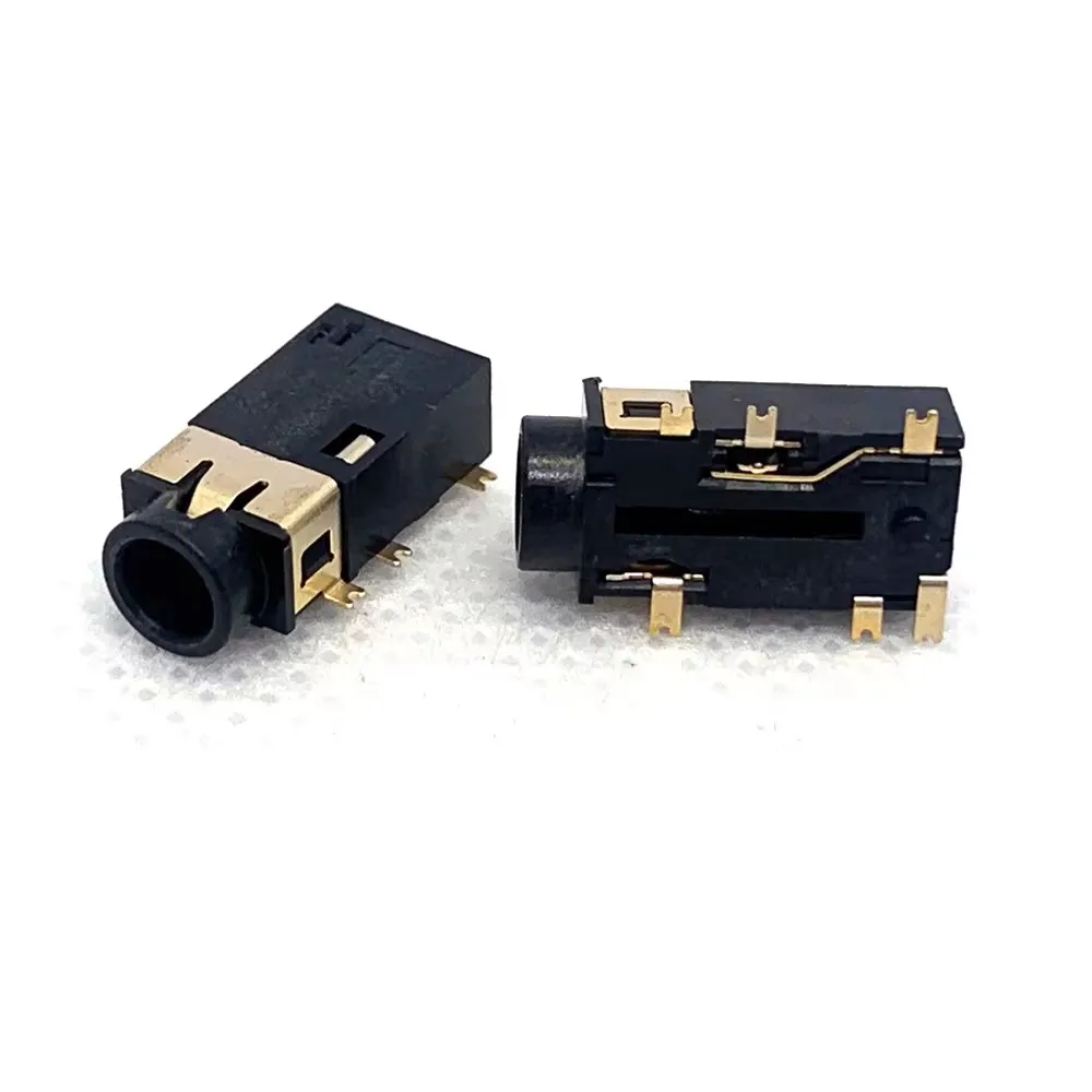 5 pcs TRRS 3.5 mm Audio Connector 4 Conductor SMD Horizontal 3.5mm Stereo Phone Jack 1/8 in For 14.0mm 4 Poles Plug
