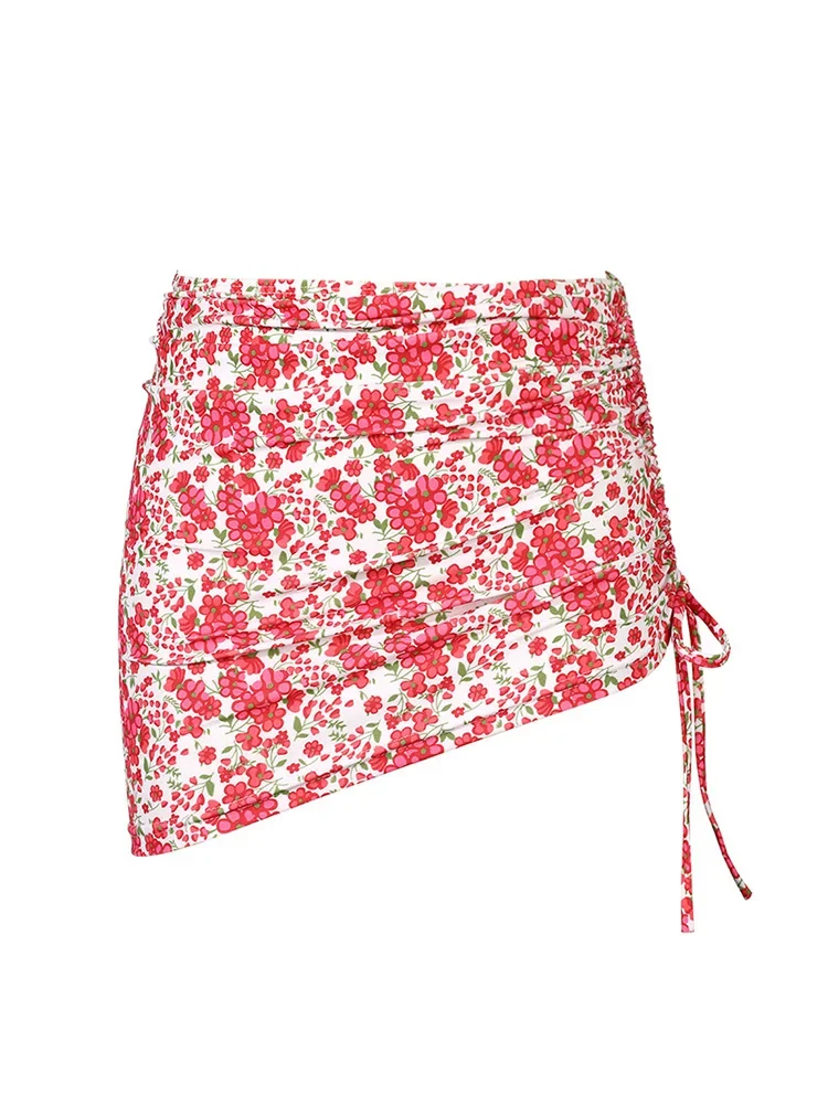 

2025 бикини, сексуальный купальник, женский купальный костюм, плиссированная юбка, пляжная одежда, один размер, пляжное платье, пляжное платье