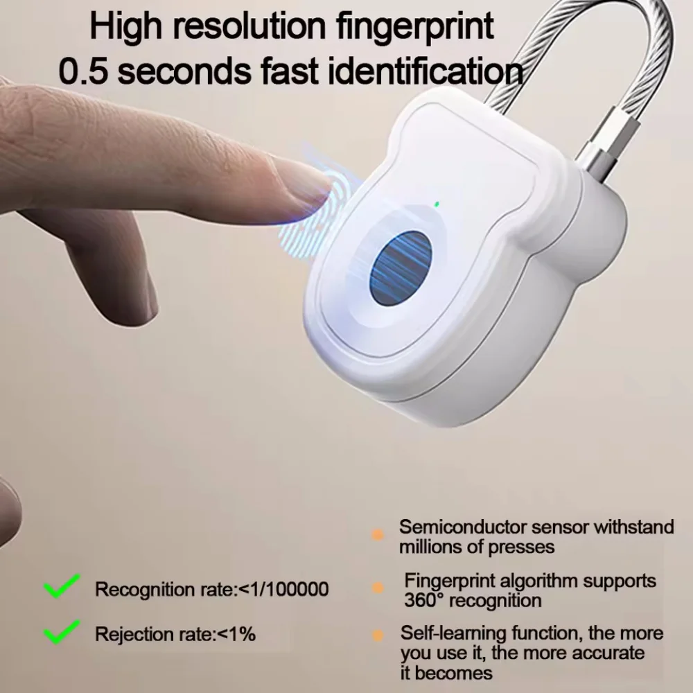 キーレス防水スマート南京錠 0.5 秒ロック解除 USB 充電キーレスロック盗難防止 ABS ポータブル盗難防止ロックジムロッカー
