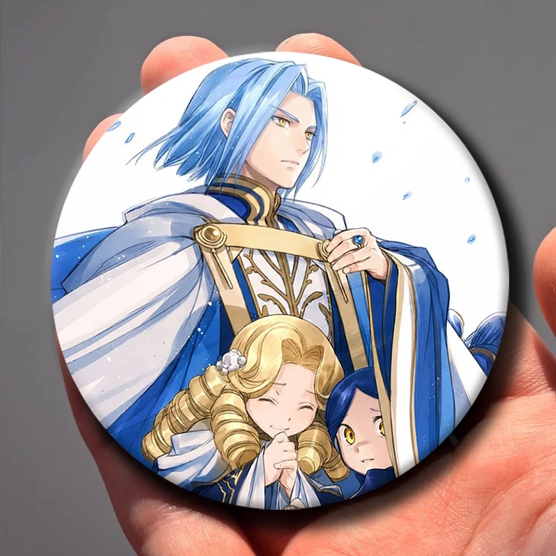 Rozemyne Cartoon Badge Anime Ascendance of A Bookworm Brooch on Backpack Accessorys Exquisite Round Button Pins for Jewelry Gift