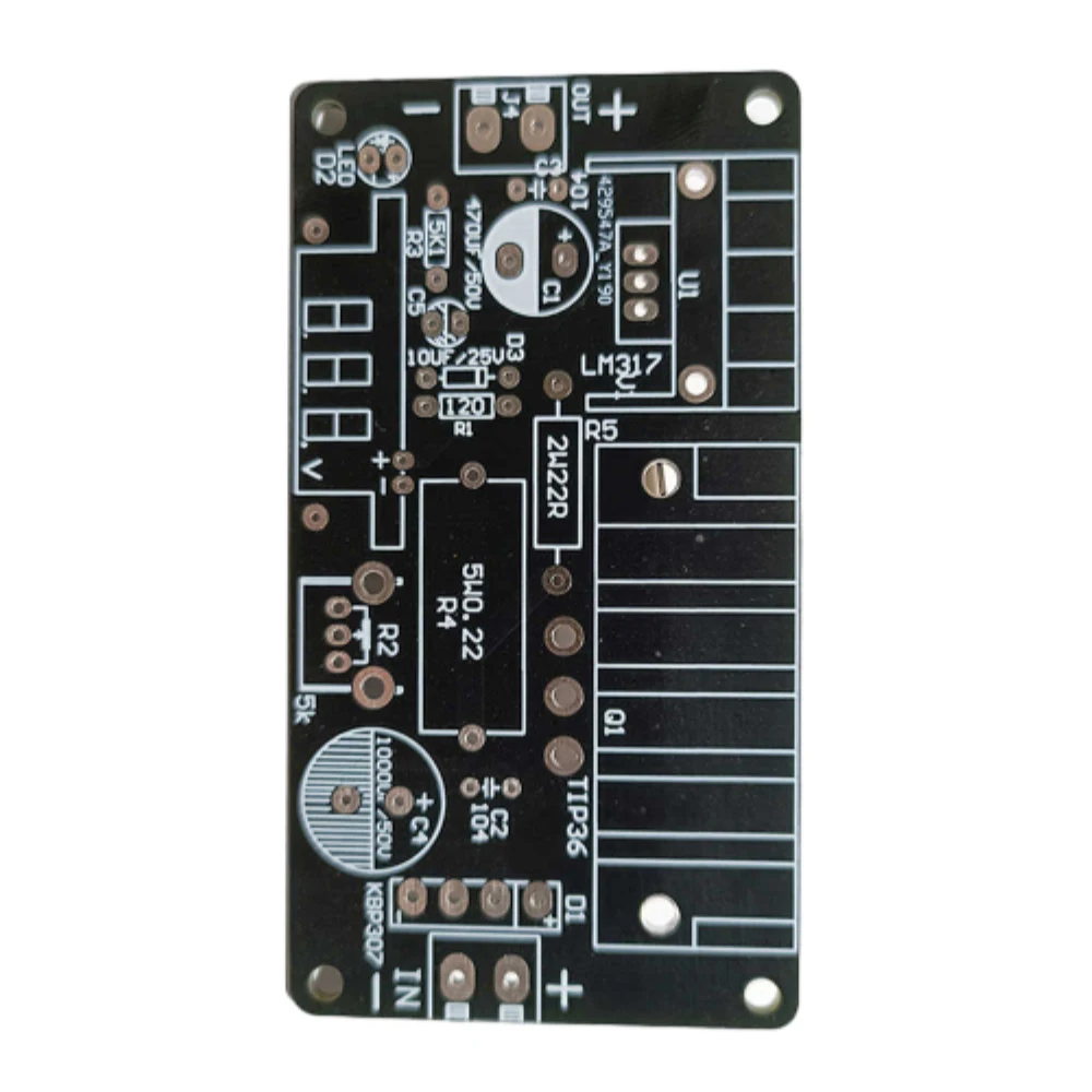 LM317 Power Supply Voltage Regulator Module Voltage Adjustable Module 3A with Voltage Display and Short Circuit Protection