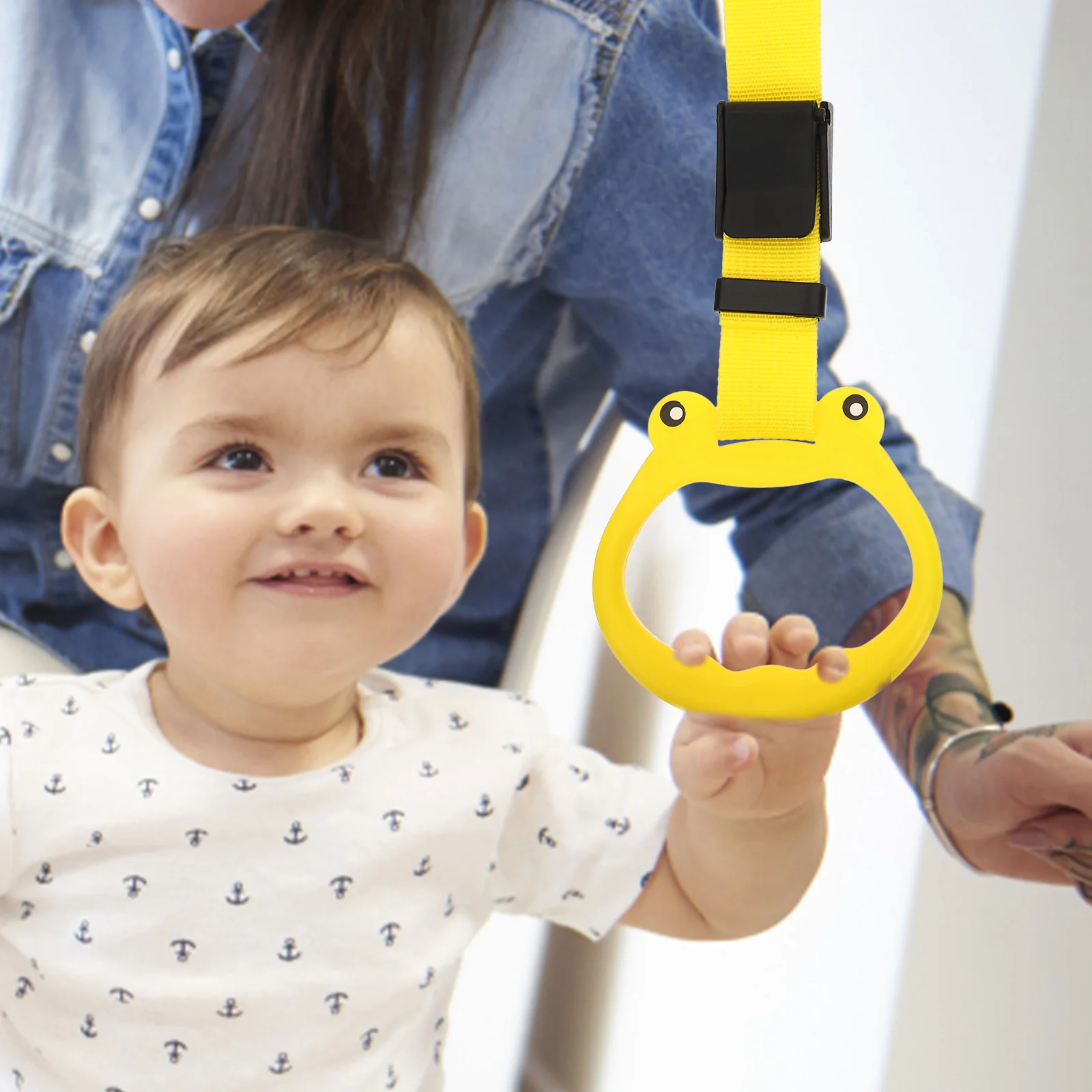 

2pcs Baby Pull Ring Durable Adjustable Stand Up Training Aid Learning Walking Assistant Infant Toddler Crib Bed Hand Ring