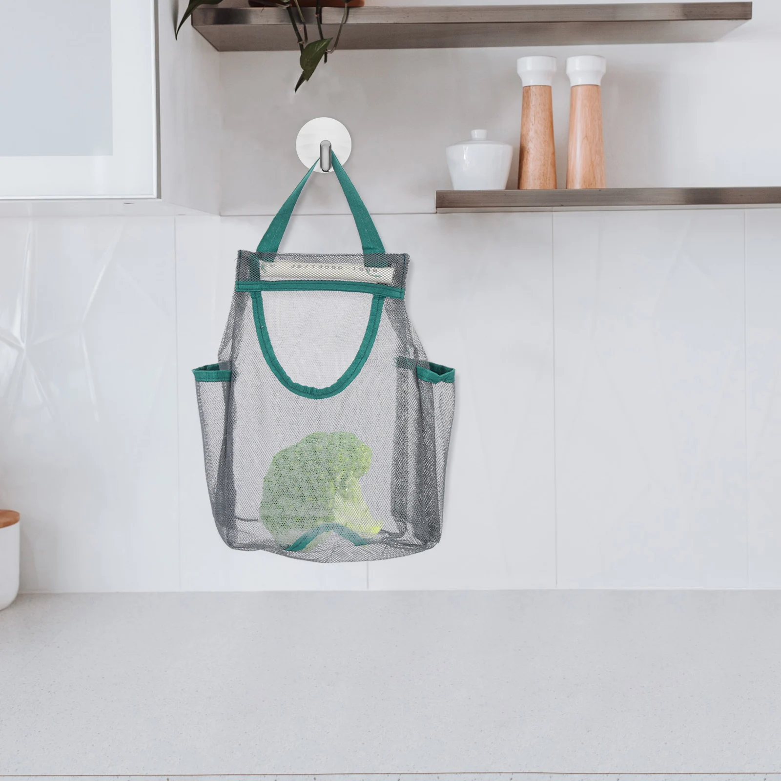 

Breathable Vegetable Mesh Hanging Bag Onion Garlic Tomato Organizer Kitchen Storage Fruit Mesh Bag Kitchen Organizer