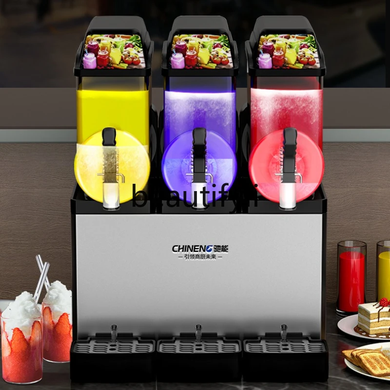 

Snow Melting Machine Commercial Self-service Juice Sand Ice Cold Drink Fully Automatic Hot and Cold Beverage Slush Machine