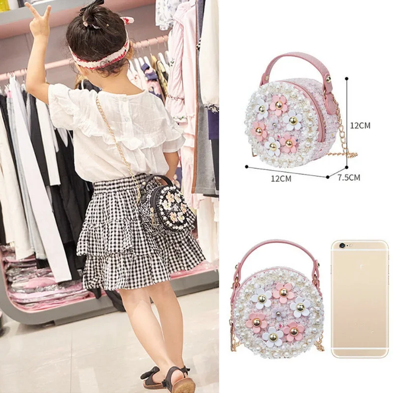 New Women Bag Lady Little Girls Toddler Princess Lovely Bag Kids Baby Messenger Shoulder Crossbody Flower Bag